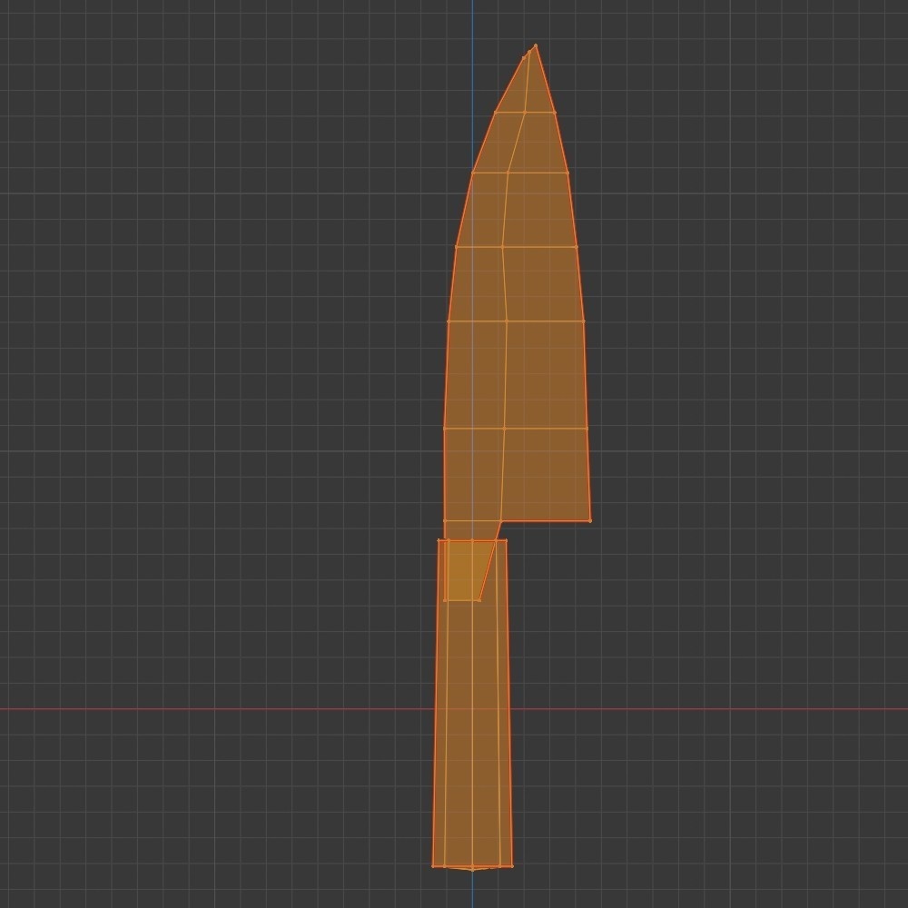 【3D小道具】出刃包丁(ローポリ)