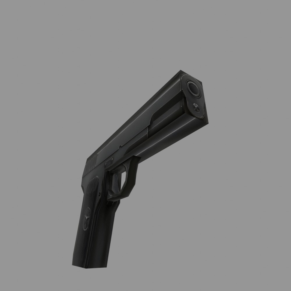 【3D小道具】ロシア製のピストル(ローポリ)