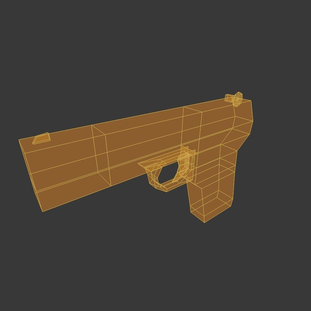 【3D小道具】ロシア製のピストル(ローポリ)