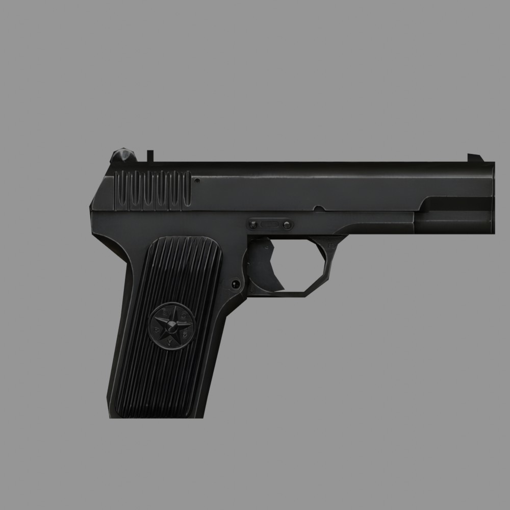 【3D小道具】ロシア製のピストル(ローポリ)