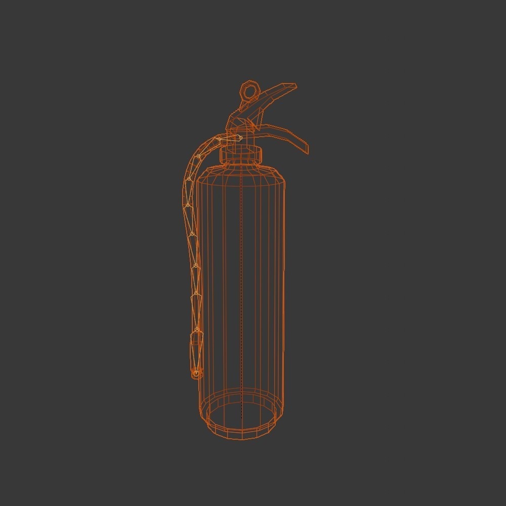 【3D小道具】消火器 日本製(ローポリ)