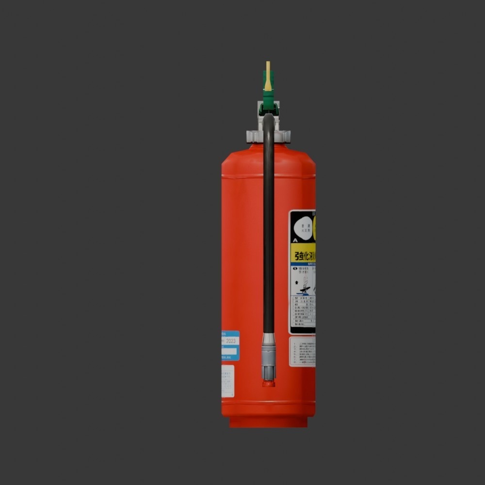 【3D小道具】消火器 日本製(ローポリ)