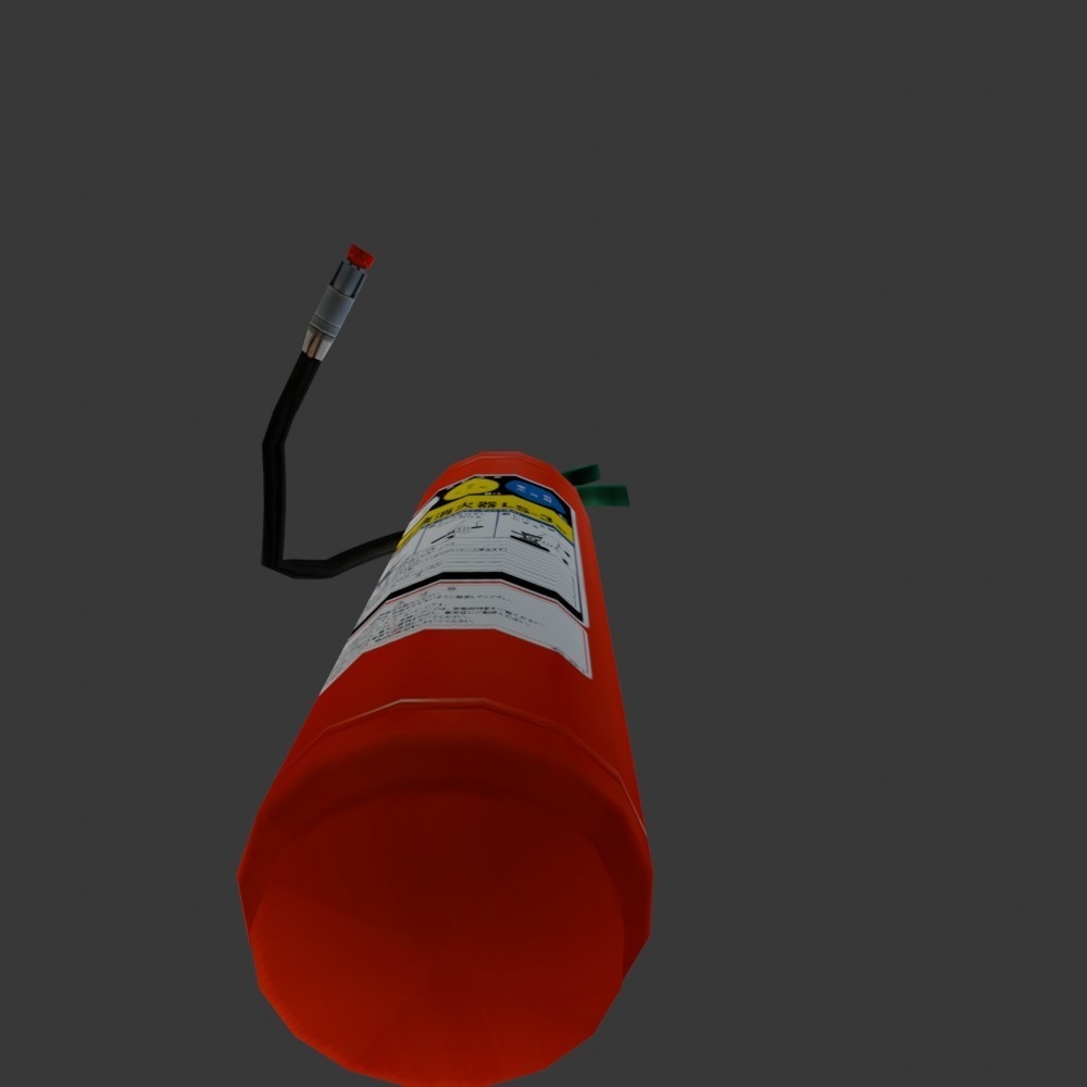 【3D小道具】消火器 日本製(ローポリ)