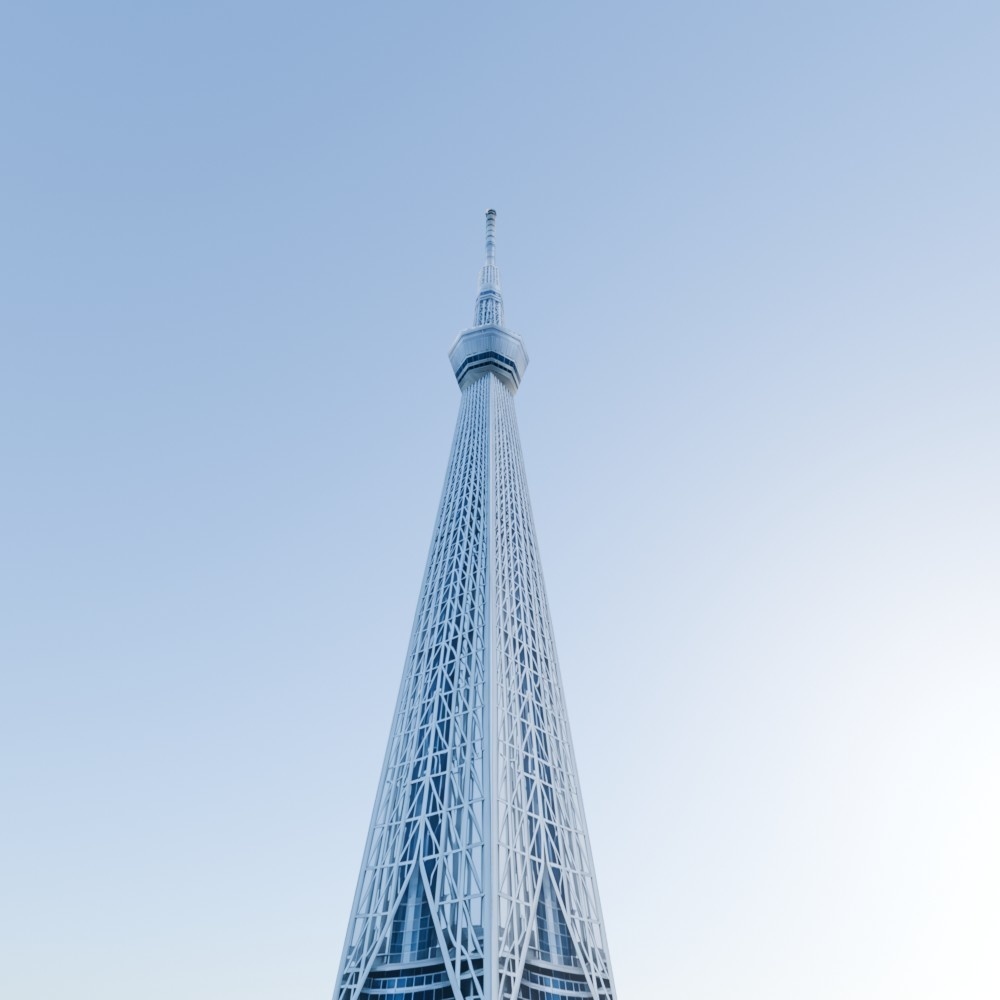 【3D小道具】634mの電波塔(ローポリ)