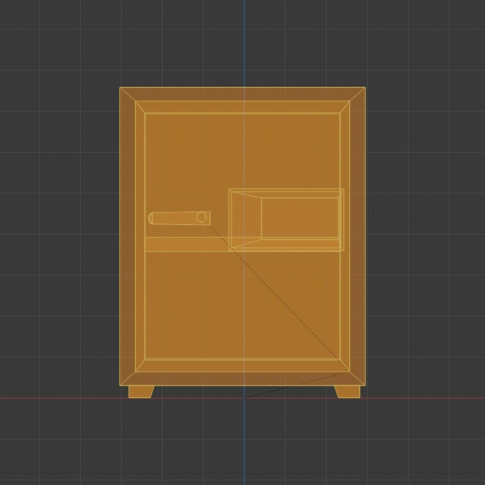 【3D小道具】金庫(ローポリ)