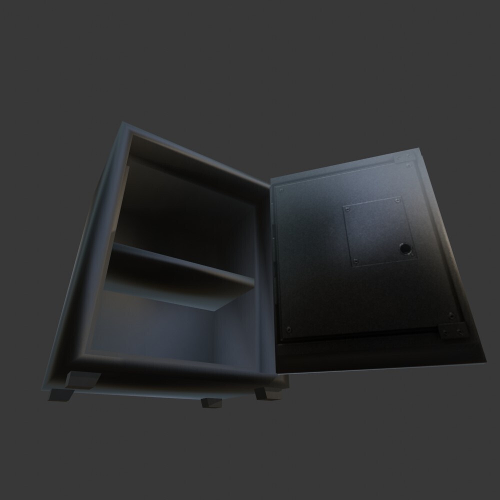 【3D小道具】金庫(ローポリ)