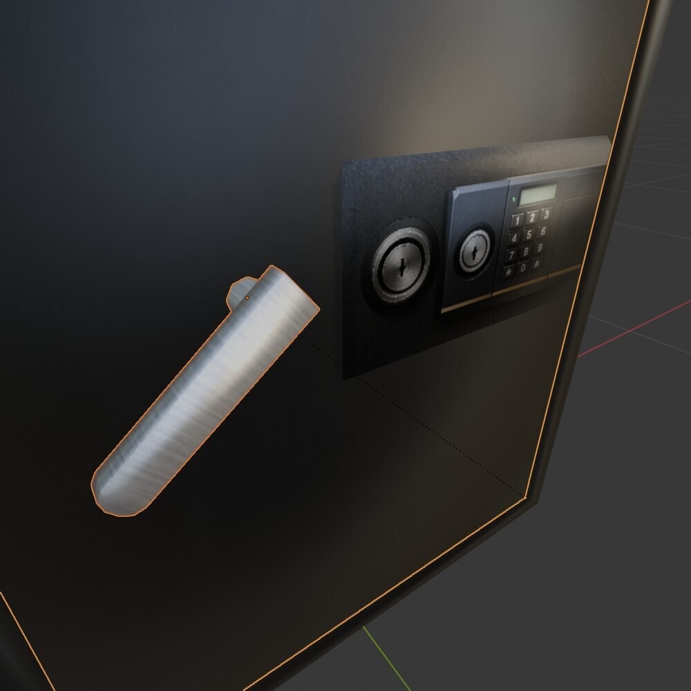 【3D小道具】金庫(ローポリ)
