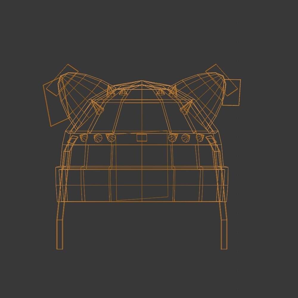 【3D小道具】ロックな猫耳ニット帽(ローポリ)