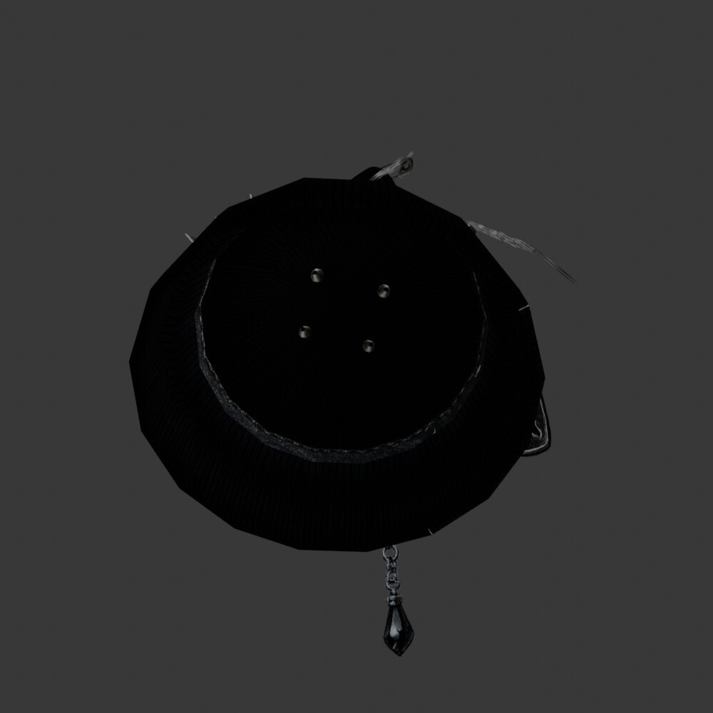 【3D小道具】ロックな猫耳ニット帽(ローポリ)