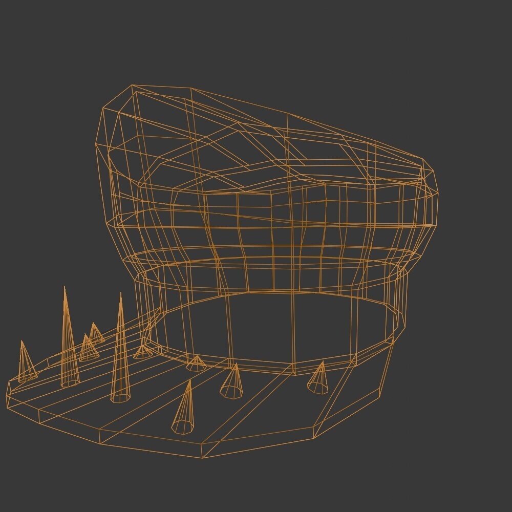 【3D小道具】ダークハロウキャップ(ローポリ)