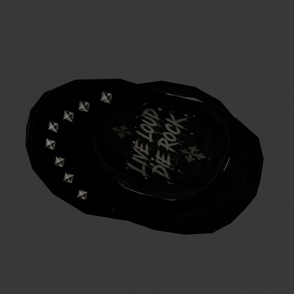 【3D小道具】ダークハロウキャップ(ローポリ)