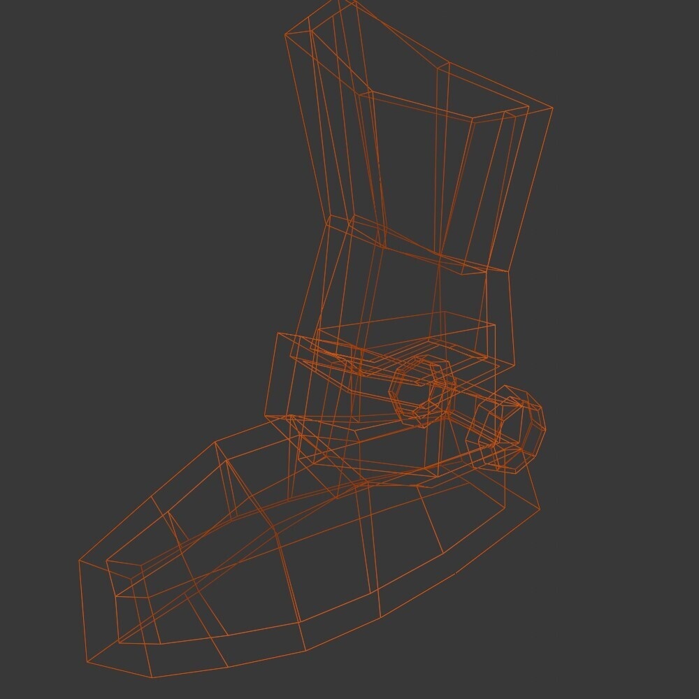 【3D靴】モビルブーツ(ローポリ)