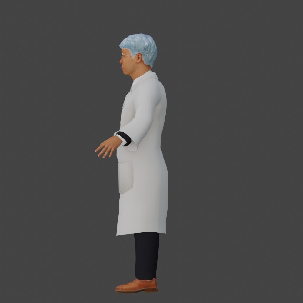 【3Dキャラクター】白衣のおじさん