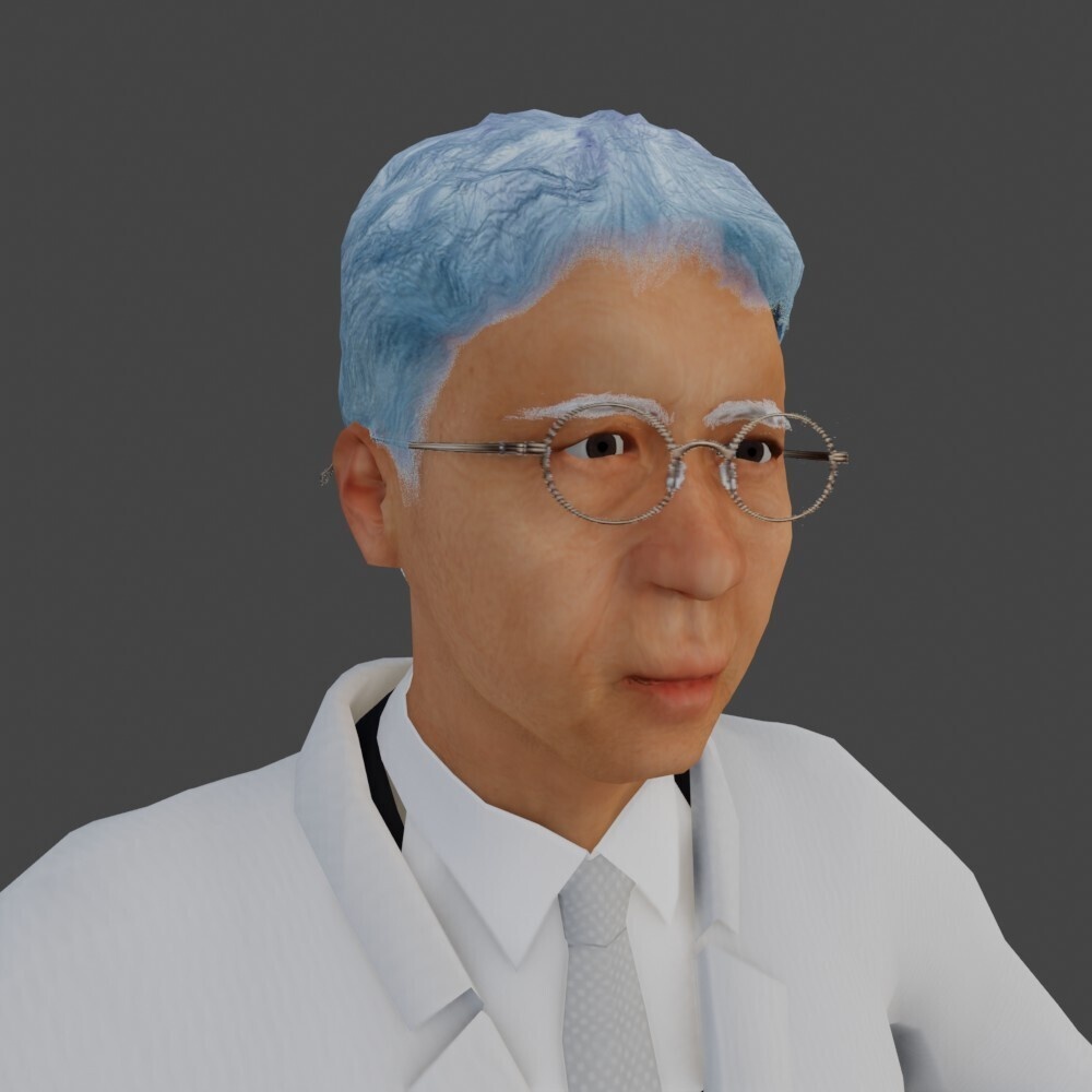 【3Dキャラクター】白衣のおじさん
