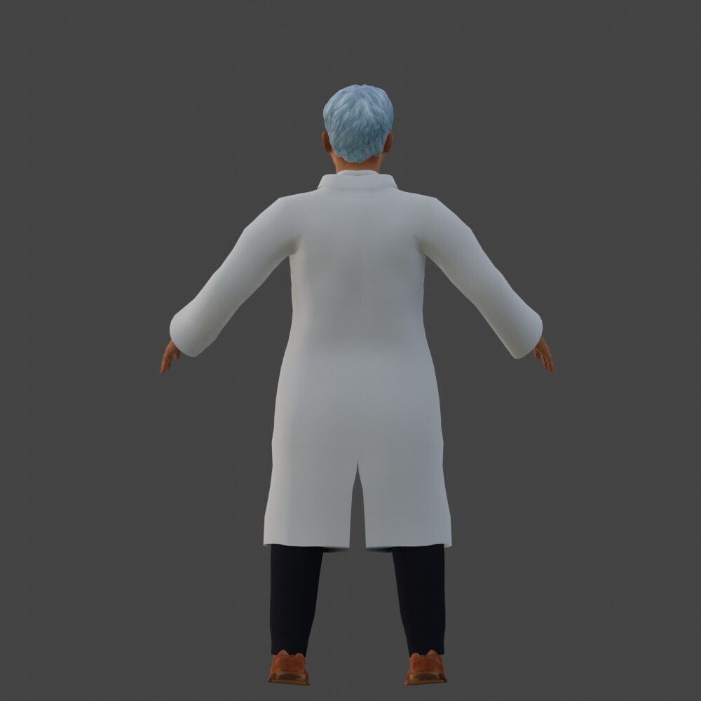 【3Dキャラクター】白衣のおじさん