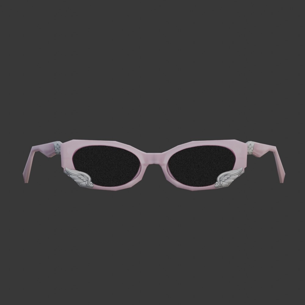 【3D装飾品】エンジェルグラス(ローポリ)