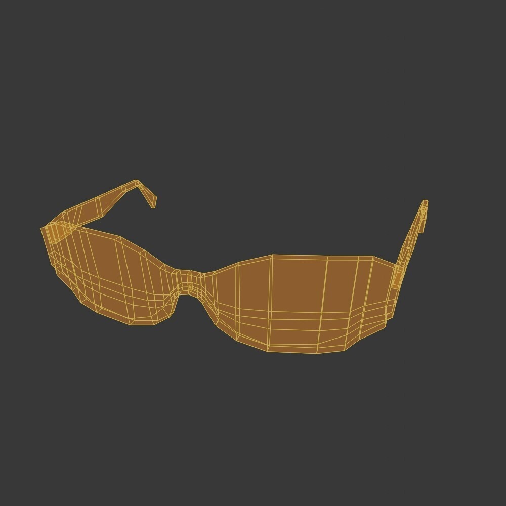 【3D装飾品】エンジェルグラス(ローポリ)
