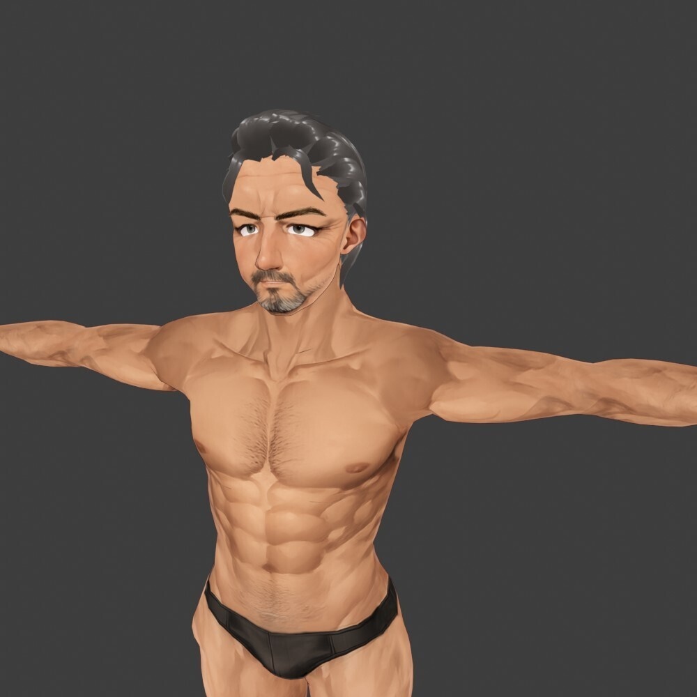 【3Dキャラクター】ダンディーマッチョさん
