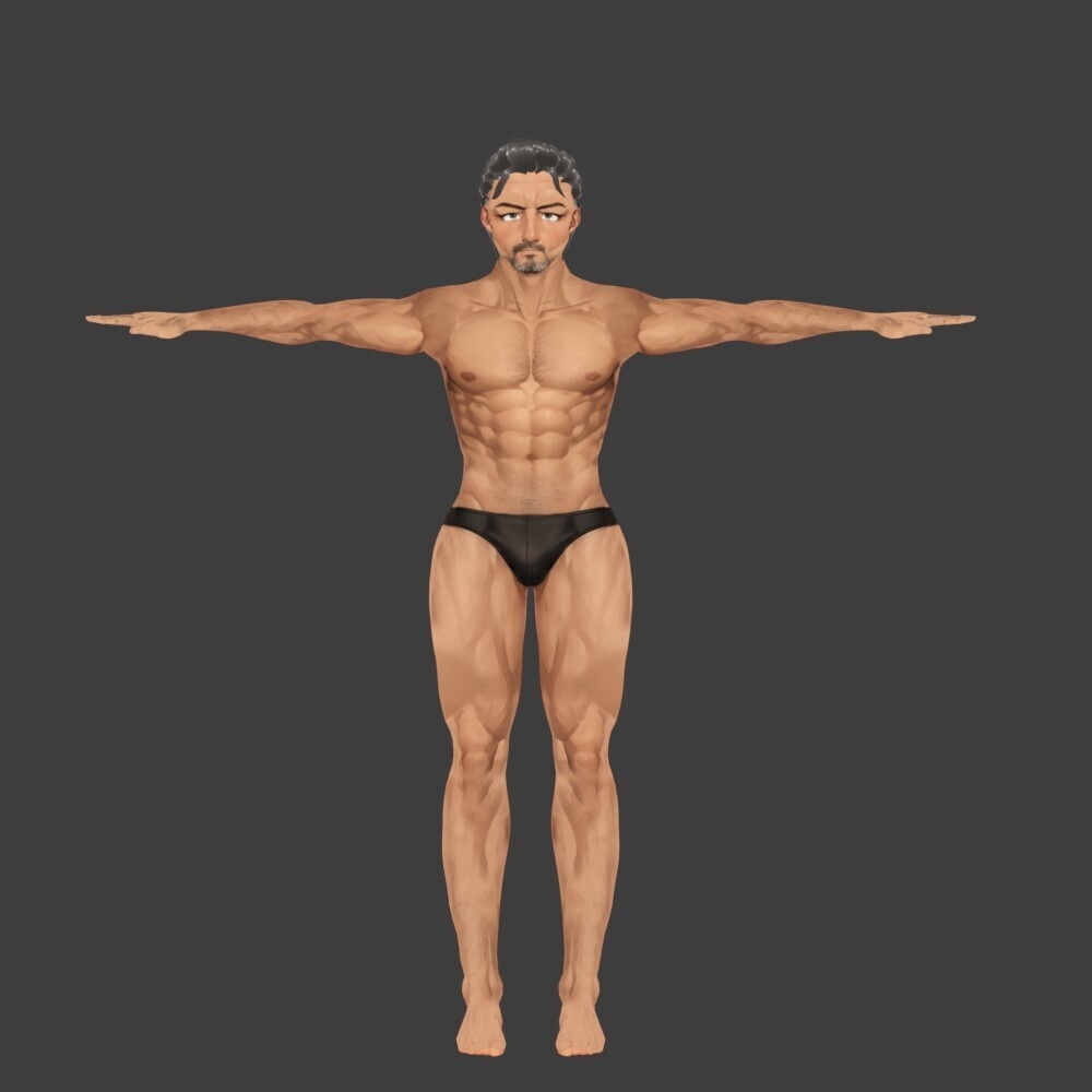 【3Dキャラクター】ダンディーマッチョさん