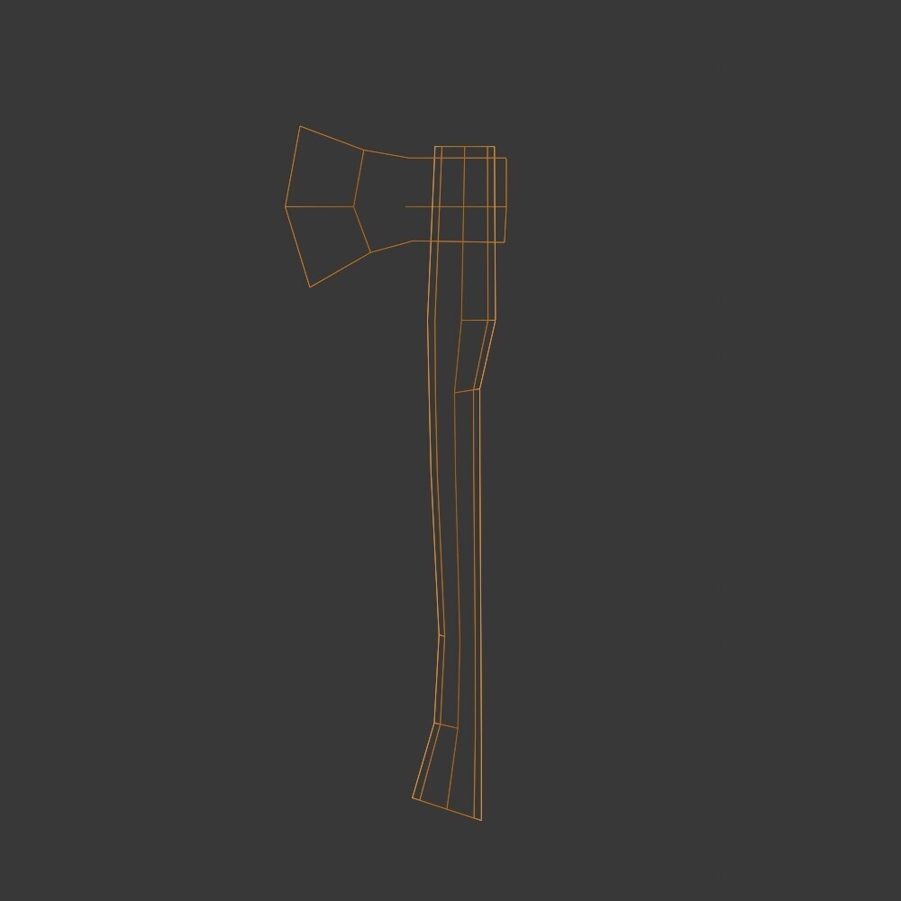 【3D小道具】斧(ローポリ)