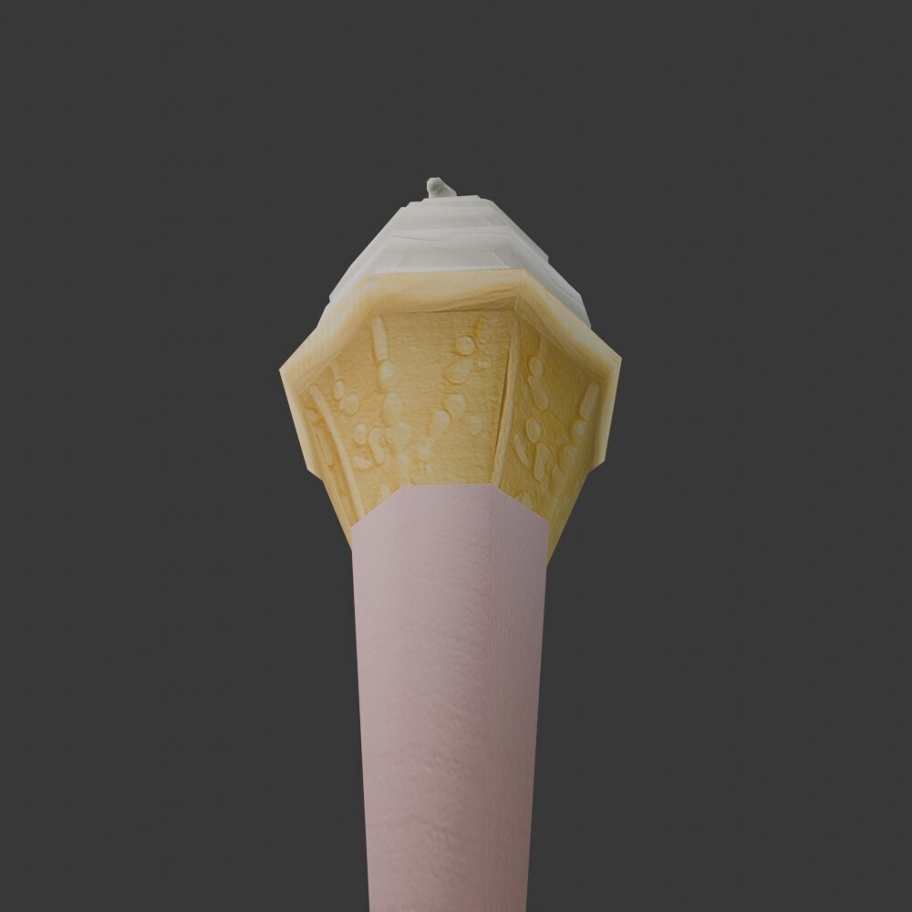 【3D小道具】ソフトクリーム(ローポリ)