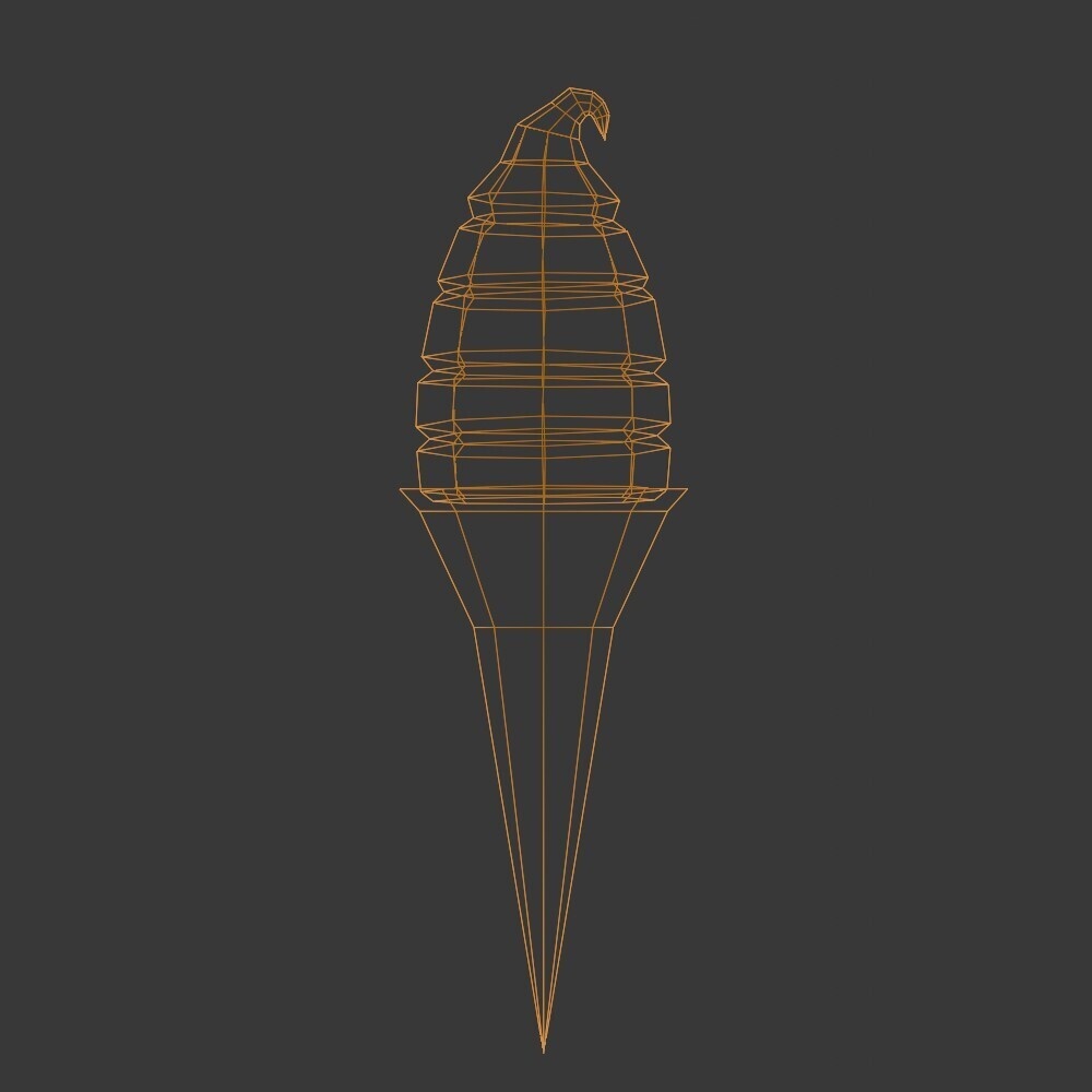【3D小道具】ソフトクリーム(ローポリ)