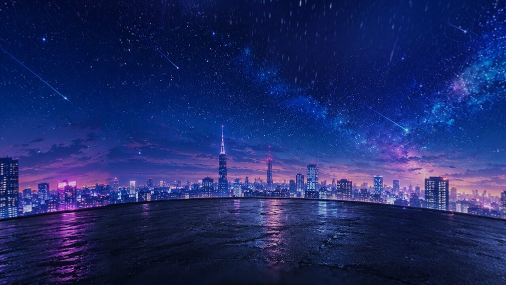 【ワールド・環境】東京ないと　遠景SKYBOXマテリアル
