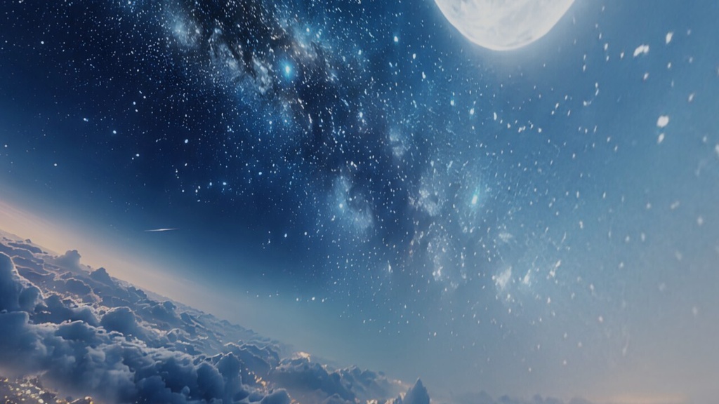 【ワールド・環境】雲上 奇跡の夜 SKYBOXマテリアル