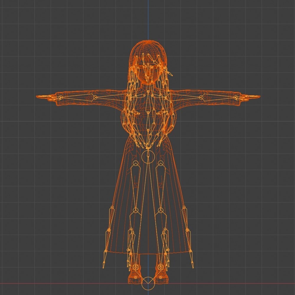 【3Dキャラクター】ホラー漫画少女