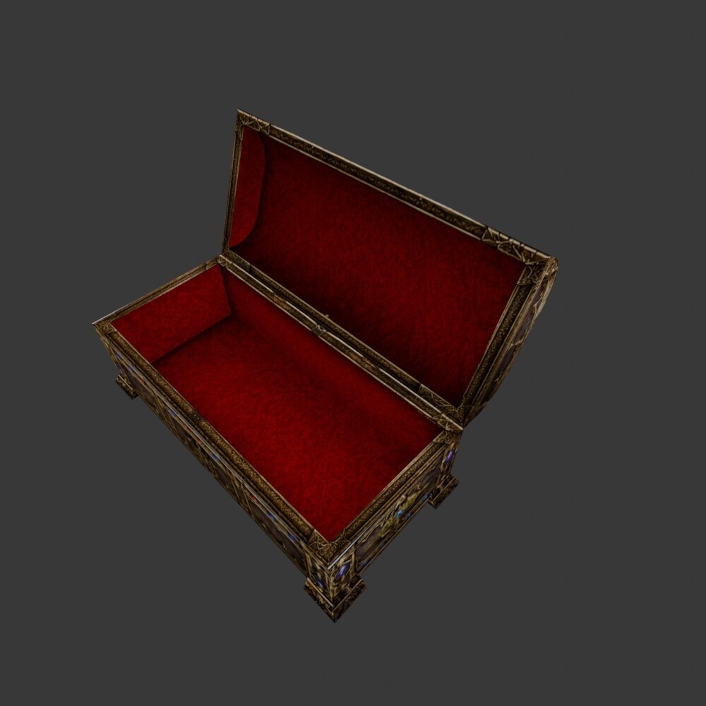 【3D小道具】宝箱(ローポリ)
