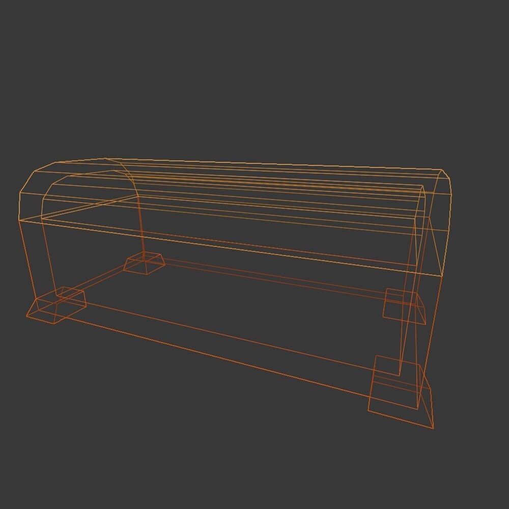 【3D小道具】宝箱(ローポリ)