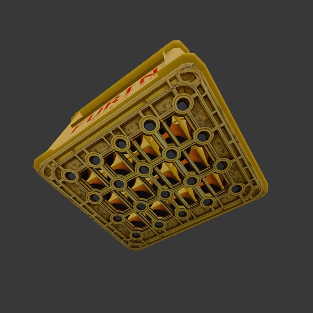 【3D小道具】ビール1ダース(ローポリ)