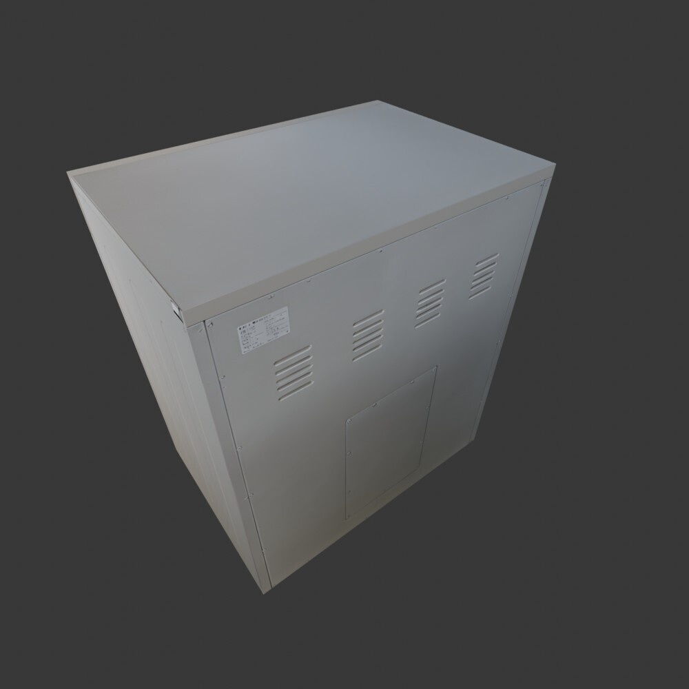 【3D小道具】コインランドリーの乾燥機(ローポリ)