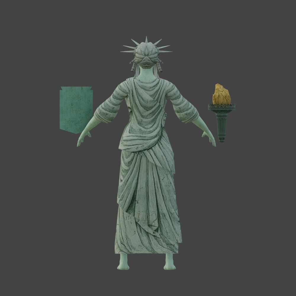【3Dキャラクター】自由な女神