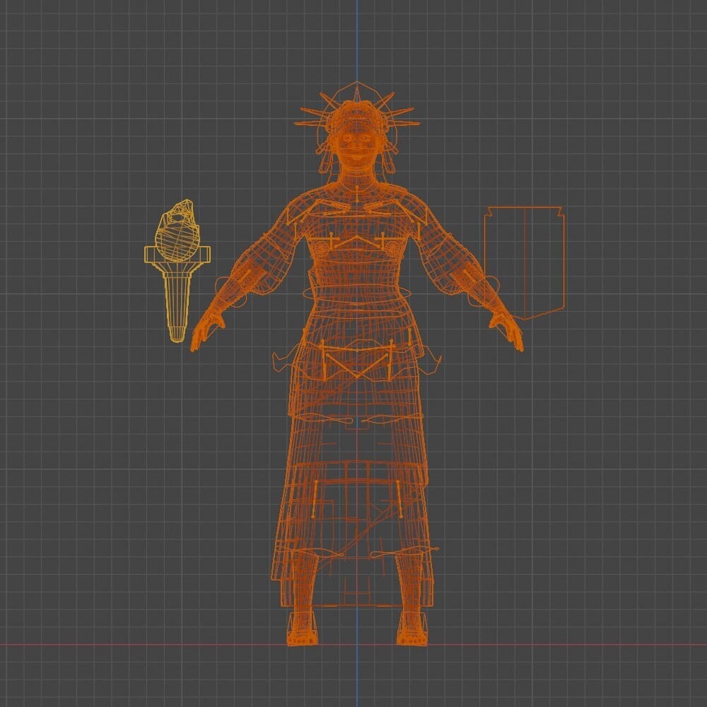 【3Dキャラクター】自由な女神