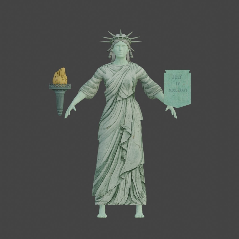 【3Dキャラクター】自由な女神