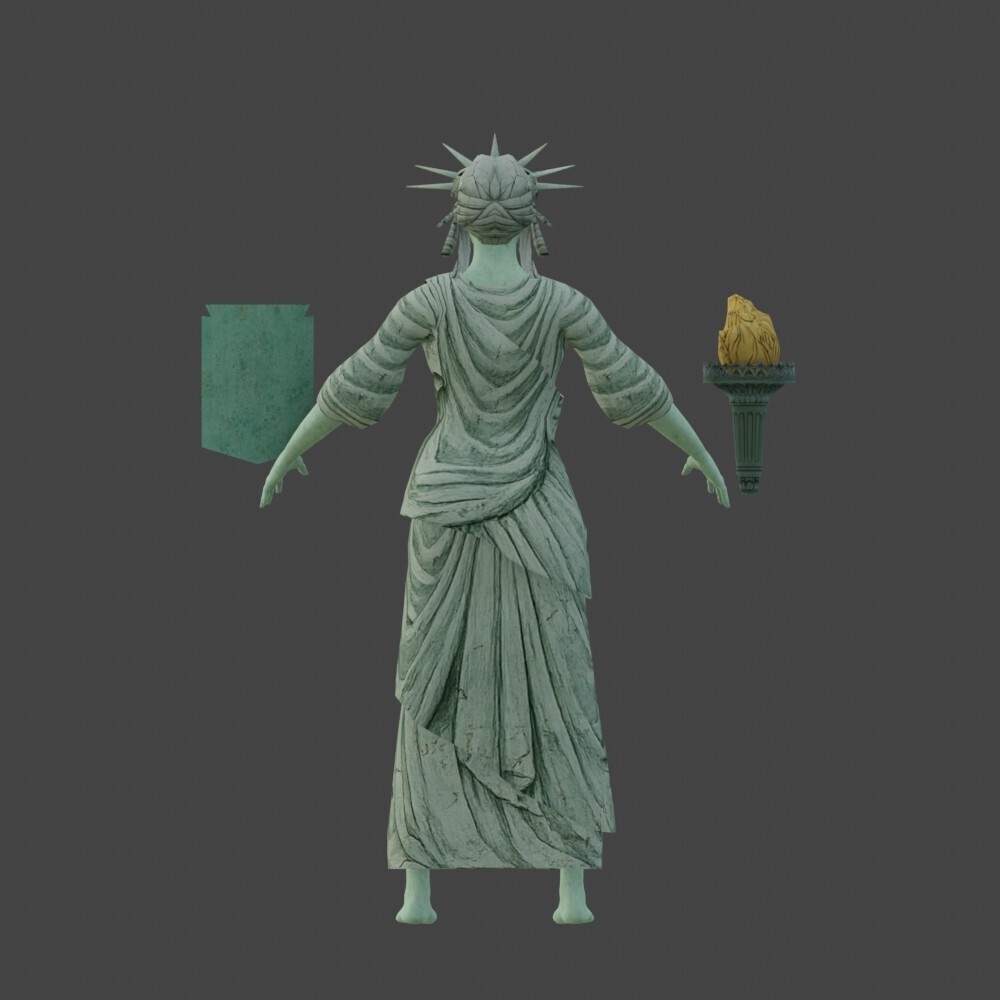 【3Dキャラクター】自由な女神