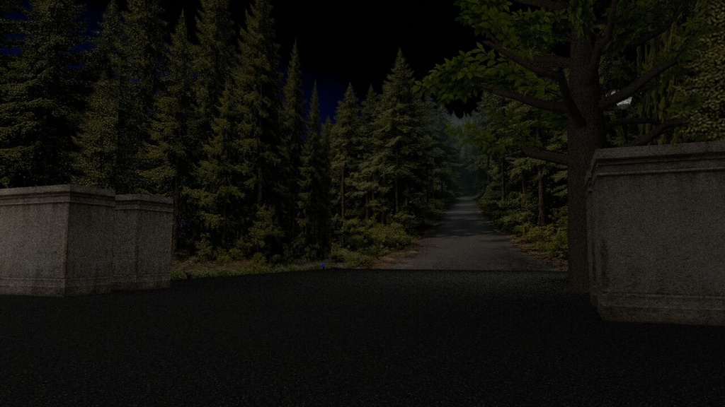 【3D環境・ワールド】3Dキット 夜景が綺麗な駐車場(ローポリ)