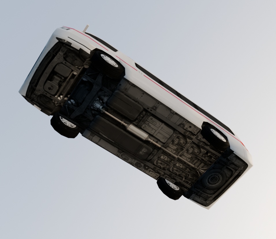 【3Dモデル】救急車(ローポリ)