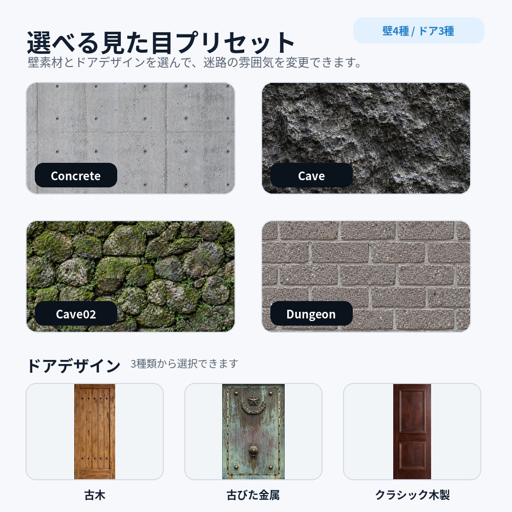 3D迷路ジェネレーター【Unity / VRChat対応】 ボタンひとつで、本格的な3D迷路を自動生成!