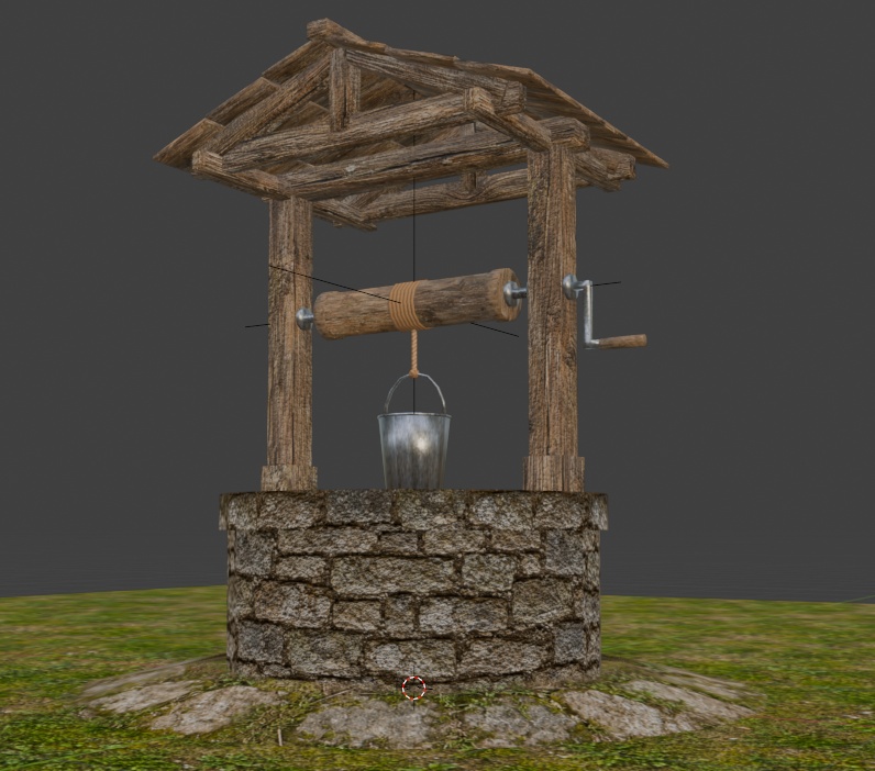 【3Dモデル】井戸|ローポリ・地面付き|Blender / FBX / Unity / VRChat