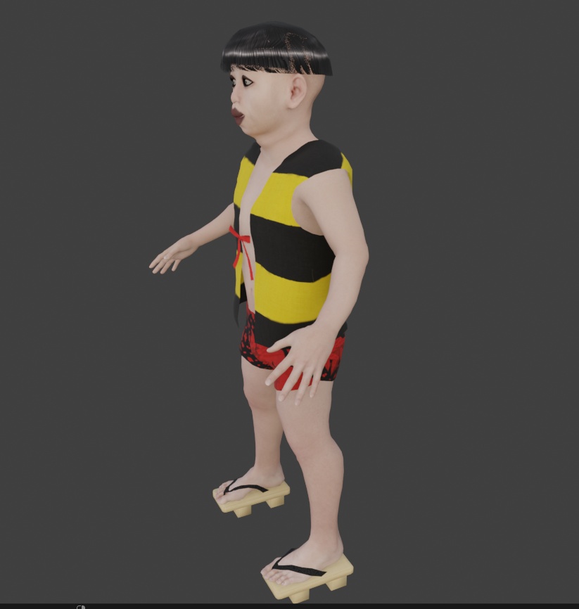 【VRChat対応3Dモデル】パ太郎|Blender・FBX・UnityPackage
