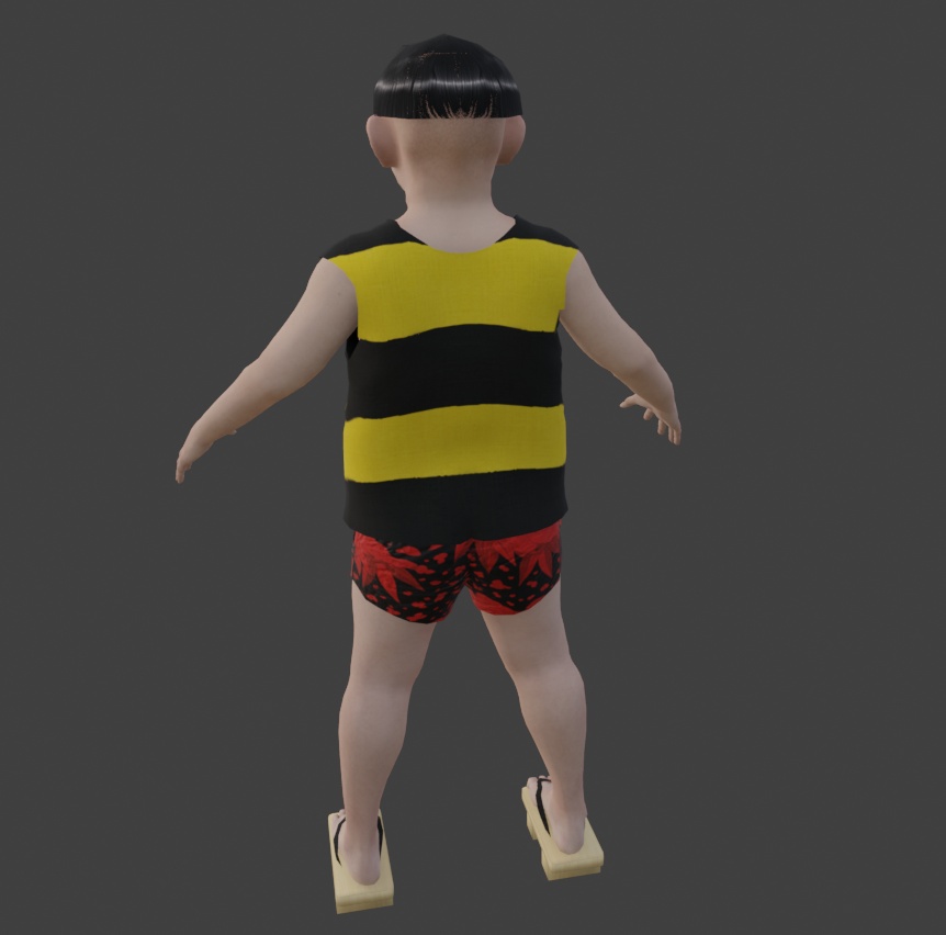 【VRChat対応3Dモデル】パ太郎|Blender・FBX・UnityPackage