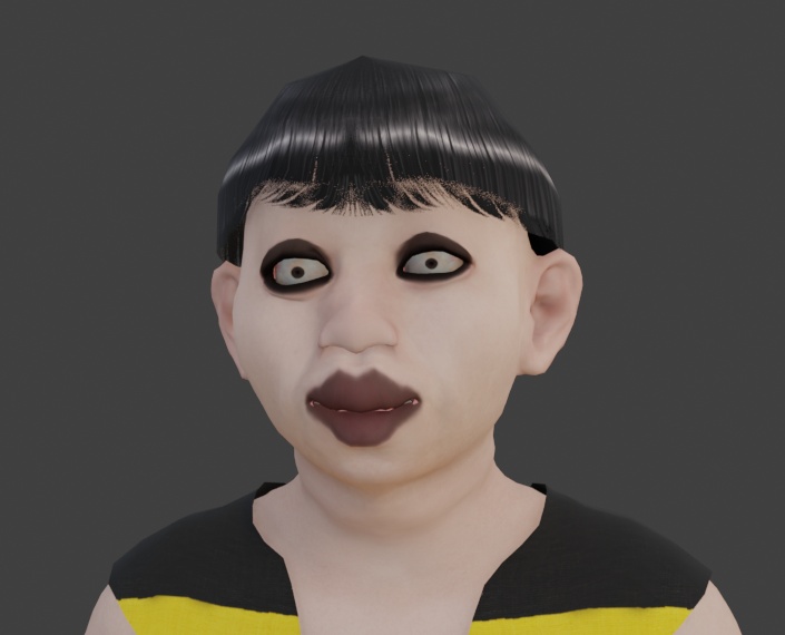 【VRChat対応3Dモデル】パ太郎|Blender・FBX・UnityPackage