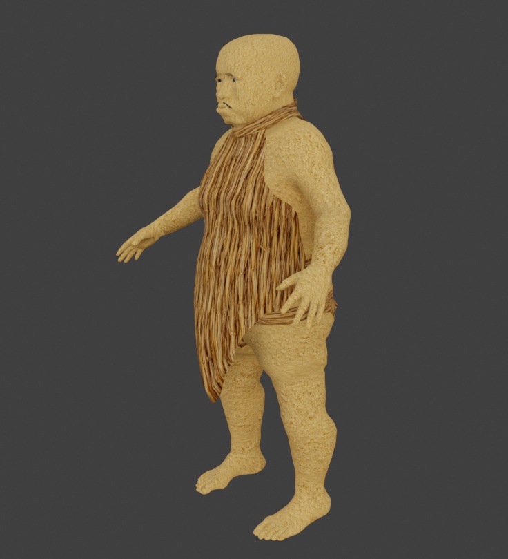 【VRChat対応3Dモデル】きな粉ジジイ|Blender・FBX・UnityPackage