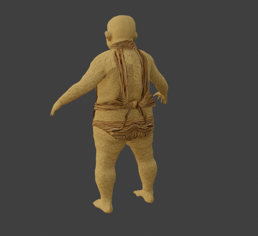 【VRChat対応3Dモデル】きな粉ジジイ|Blender・FBX・UnityPackage