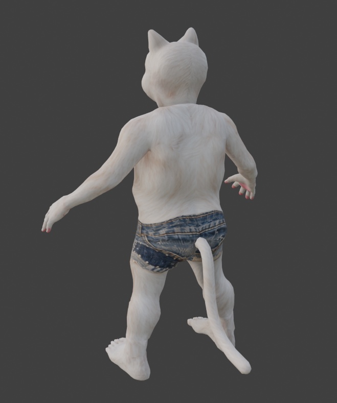 【VRChat対応3Dモデル】猫息子|Blender・FBX・UnityPackage