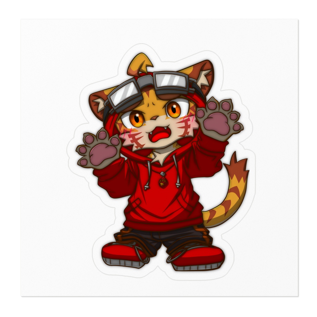 虎来楽がるふV2姿のステッカー