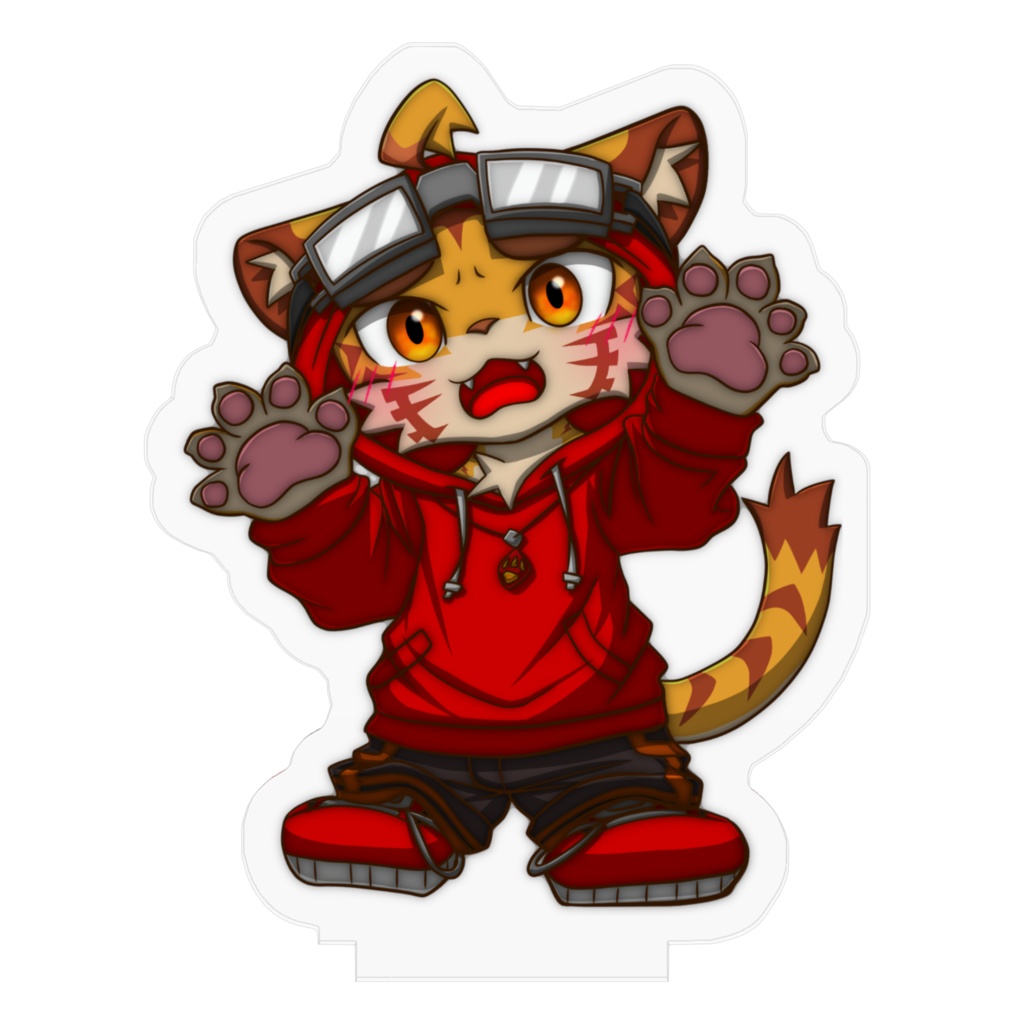 虎来楽がるふV2姿のアクリルフィギュア