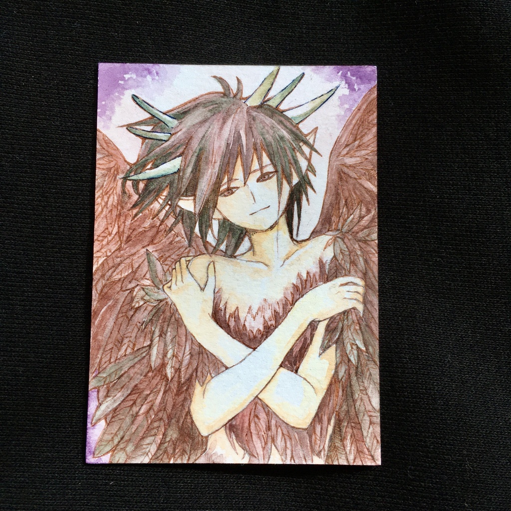 【ATC】自由の解釈は自由である【水彩イラスト】